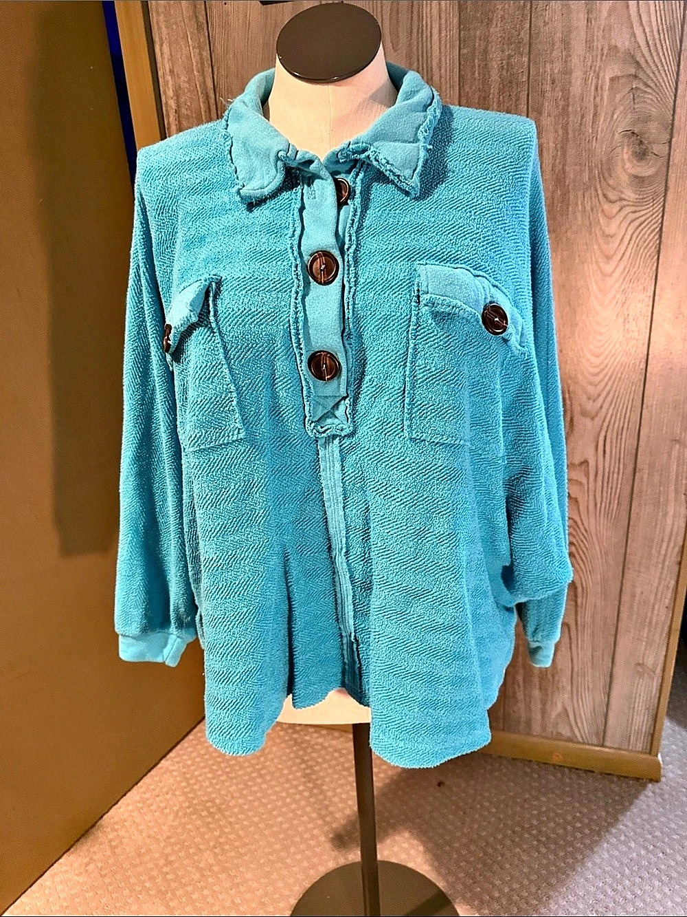Bucket List Turquoise Utility Jacket